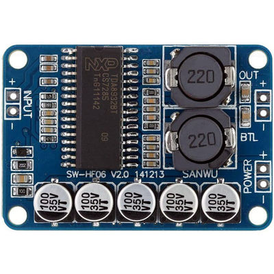 TDA8932 Μονάδα ψηφιακού ενισχυτή ισχύος 35W με υψηλή απόδοση και σύνθετη αντίσταση ηχείων 4/6/8 Ohm