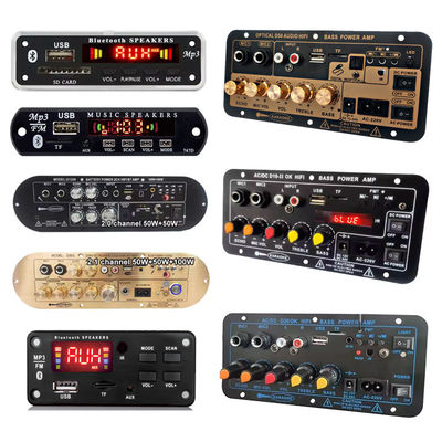 Πλακέτα ενισχυτή D50 με οπτικό ήχο BT 5.0 AMP USB FM Radio TF Player για σπίτι και αυτοκίνητο