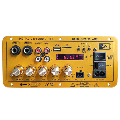 100W Home Car DIY BT Subwoofer Amplifier Mono Board Patented Support External Battery With Crossovers Equalizers D400