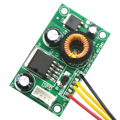 Ασβέστιο-1233 12V σε 5V στην ενότητα μετατροπής τάσης πινάκων παροχής ηλεκτρικού ρεύματος 3.3V LCD με το ρεύμα-ΣΥΝΕΧΈΣ βήμα καλωδίων - κάτω από την ενότητα