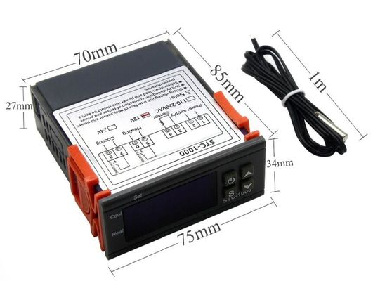 STC-1000 AC 110V-220V Ψηφιακός ελεγκτής θερμοκρασίας υγρασίας Σύστημα παρακολούθησης θερμοστάτη