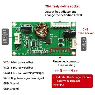 CA255S LED Driver Board Οικουμενικό 10-48inch TV led σταθερό ρεύμα