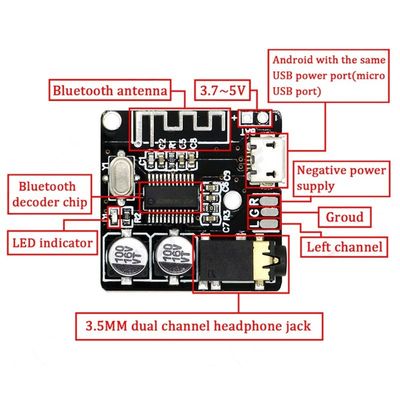 CA-6965-B 4.1 MP3 Lossless Αποκωδικοποιητής Bluetooth Μονάδα Ήχου Ασύρματο Σύστημα Δέκτη
