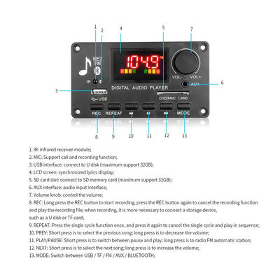 ICCS8673E 80W MP3 Αποκωδικοποιητής DC 5V-26V Bluetooth Module Audio Board Ενισχυτής ισχύος Σύστημα