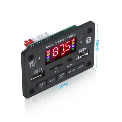 6V 12V Bluetooth 5,0 ασύρματο αυτοκίνητο USB ενότητας πινάκων Mp3 αποκωδικοποιώντας