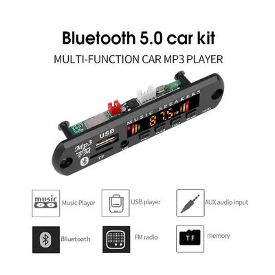 Ραδιο ενότητα ακουστικό Decod 5,0 MP3 WMA Bluetooth Fm με τον τηλεχειρισμό