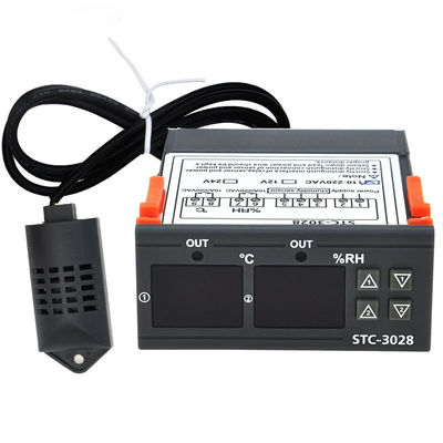 STC-3028 συνεχές ρεύμα 12V 24V εναλλασσόμενου ρεύματος 220V ελεγκτών υγρασίας και θερμοκρασίας