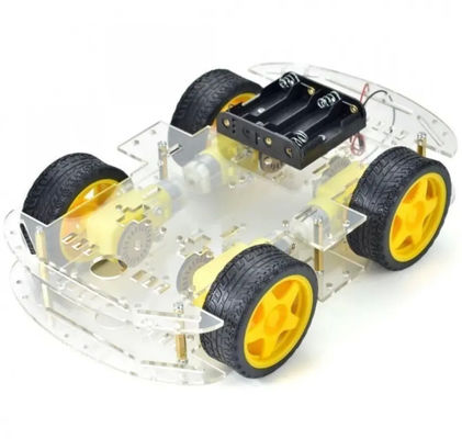 Μεγαλύτερη έκδοση 4WD Smart Robot Car Chassis Kit 4 τροχών Διπλό στρώμα
