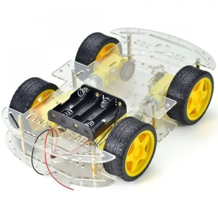 Μεγαλύτερη έκδοση 4WD Smart Robot Car Chassis Kit 4 τροχών Διπλό στρώμα