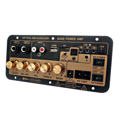 Δελτίο ενισχυτή D50 με οπτικό ήχο Bluetooth AMP USB FM Radio TF Player DIY Audio Subwoofer