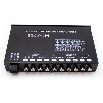 24V 5 Segment Car Audio Equalizer με τηλεχειριστήριο και Aux Input για ακριβή ρύθμιση