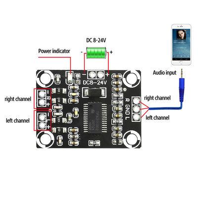 TPA3110 Πίνακας ενισχυτή ήχου υψηλής ισχύος 15W*2 DC 8-18V