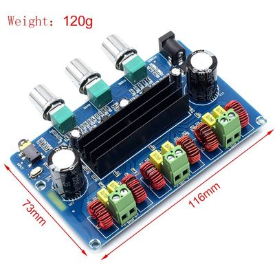 CA-3166B Bluetooth 5.0 Amplifier Board 2*50W+100W 2.1 Channel TPA3116D2 με DC12~24V τροφοδοσία