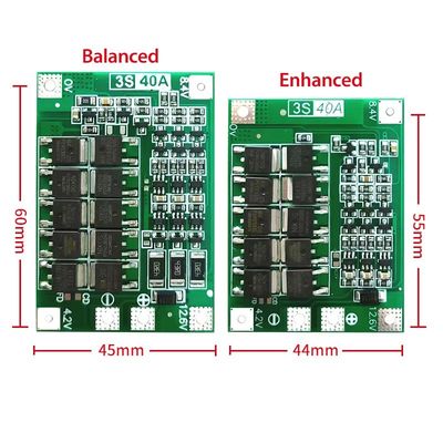 CA-3S-40A Φορτιστή μπαταρίας λιθίου ιόντων Lipo Cell Module PCB BMS Προστατευτική επιφάνεια για κινητήρα γεώτρησης 12.6V με ισορροπία