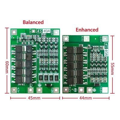 CA-4S-40A Φορτιστή μπαταριών λιθόιο Lipo Cell Module PCB BMS Προστατευτική επιφάνεια για τρυπαντικό κινητήρα 12.6V με ισορροπία