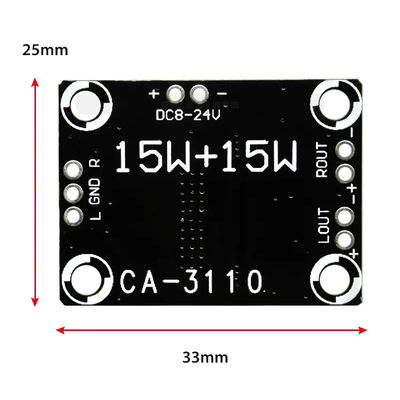 Πίνακας ψηφιακού ενισχυτή CA-3110 2x15W Στερεοειδής κλάσης D 8-24V DC με ΤΡΑ3110 Chip