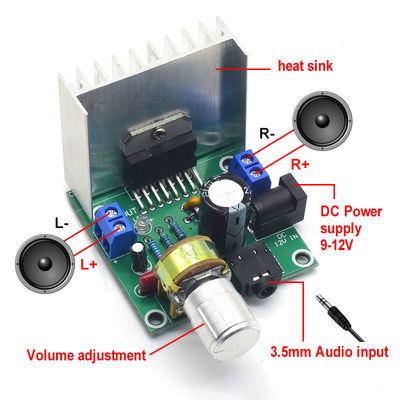 CA-7297 Ψηφιακή ενότητα ενισχυτή 2*15W Δύο-Κανάλι Μέρη DIY Kit Ακουστικό πίνακα ενισχυτή TDA7297