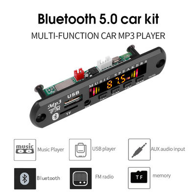 Μονάδα ήχου Bluetooth 5.0 με έγχρωμη οθόνη και τηλεχειριστήριο αποκωδικοποιητή MP3 για ενισχυτή αυτοκινήτου