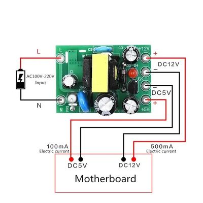 Τύπος τυποποιημένης τοποθέτησης AC-DC 110-220V διακόπτης τροφοδοσίας με ισχύ εξόδου 6W