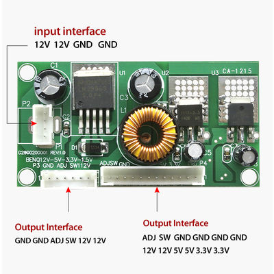 Επισκευή LCD DC Converter Board ICs Προϊόν 12V έως 5V έως 3.3V έως 1.5V μετατροπέας τάσης
