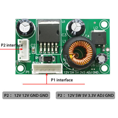 CA-1233 Πίνακας μετατροπέα συνεχούς ρεύματος 12V 5V 3.3V Μονάδα ενεργείας με τυπικό κωδικό ημερομηνίας