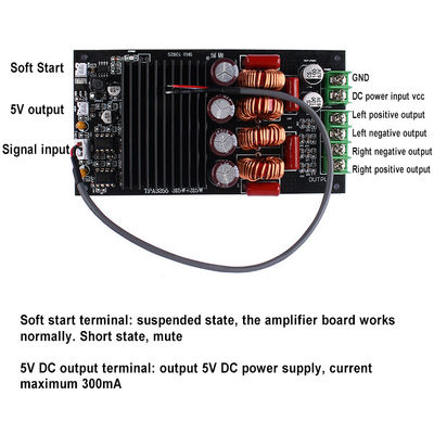 300W*2 Διπλό κανάλι 2.0 ψηφιακό πίνακα ενισχυτή για δέκτες HIFI