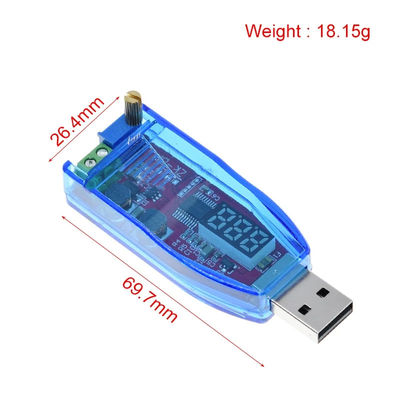 Ρυθμίσιμο ποταμομετρητή USB Step Up/Down μετατροπέα για LED DC-DC 5V σε DC 1-24V ισχύ