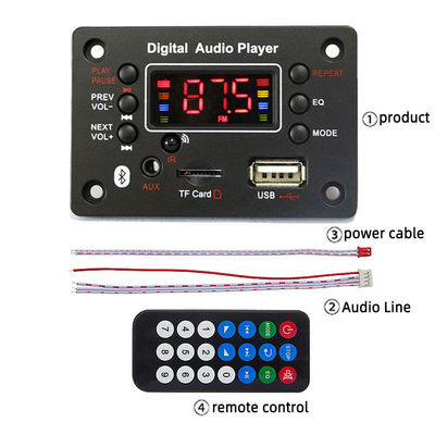 Πίνακα αποκωδικοποίησης MP3 BLUETOOTH με λειτουργία καταγραφής φωνής USB FM Radio Υποστηρίζει τη χρήση WAV και την οθόνη Ναι