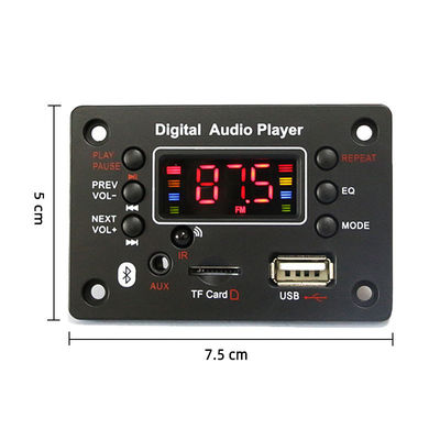 Πίνακα αποκωδικοποίησης MP3 BLUETOOTH με λειτουργία καταγραφής φωνής USB FM Radio Υποστηρίζει τη χρήση WAV και την οθόνη Ναι