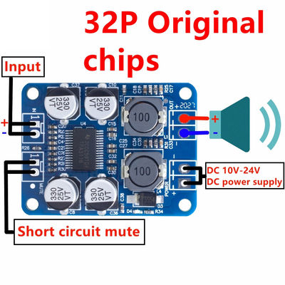 Tpa3118 1X60W 12-24V PBTL Mono Class D ψηφιακό πίνακα ενισχυτή ισχύος για ηχητική μονάδα