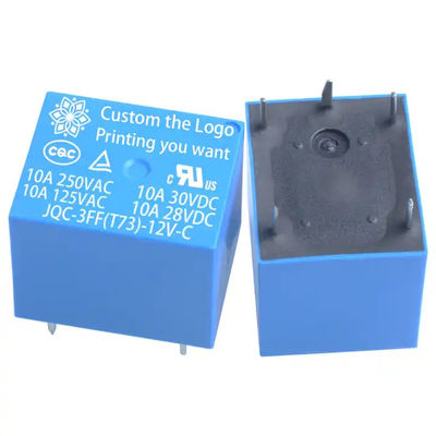 Μίνι ηλεκτρομαγνητικό ρελέι PCB T73 Δύναμη 10A 10amp 1 Co Dc 5V 12V 24 24V 24vdc 4 Pin 5pines 5 Pines