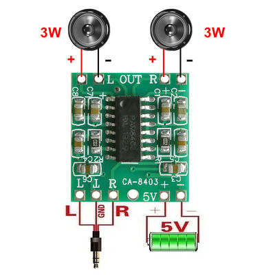 Μονάδα ήχου ενισχυτή PAM8403 2*3W Ισχύς 5V Τυπική τάση Ultra-Small Class D Power Amplifier Board