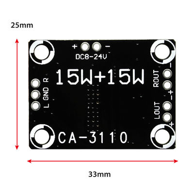 2x15W στερεοφωνική τάξη D TPA3110 ενισχυτής 8-24V υψηλής ισχύος ιδιωτικό καλούπι
