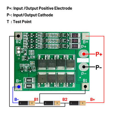 CA-3S-25A-B-T Λιθιοειδές 18650 BMS PCM Πίνακα προστασίας μπαταρίας BMS PCM με ισορροπία για Λιθιοειδές Lipo μπαταρία Μοντέλο κυψελών DIY
