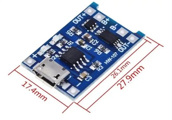 TP4056 Πίνακας φόρτισης μπαταριών λιθίου 1A 18650 μονάδα φόρτισης με προστασία φόρτισης