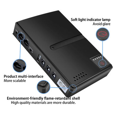 Μίνι 10400mAh 36W αδιάλειπτη παροχή ρεύματος (UPS) για router modem κάμερα ασφαλείας CCTV AC DC ρυθμιζόμενη πηγή ρεύματος