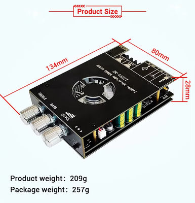 ZK-1602T 2*160W 2.0 Channel Digital Power Amplifier Module Class D Audio Stereo BT 5.0 Subwoofer Amplifier Board ZK-1602T Ηλεκτρονική συσκευή που χρησιμοποιείται για την προβολή των ήχων