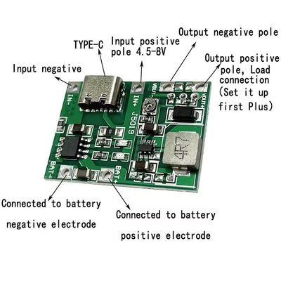Τύπος-C USB 3.7V 9V 5V 2A DC-DC μετατροπείς επιφάνεια Mount Lithium Li-ion 18650 φορτιστή μπαταρίας 18650 φορτιστή βήμα Boost μονάδα παροχής ρεύματος