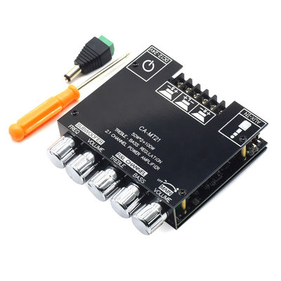 ZK-MT21 2.1 Channel Subwoofer Amplifier Module 5.0BT 12V 24V 2*50W+100W Δύναμη Οικιακής χρήσης πλαστικής πλακέτας για σύστημα ηχεία