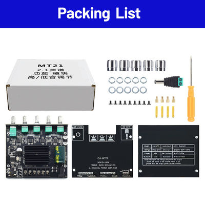 ZK-MT21 2.1 Channel Subwoofer Amplifier Module 5.0BT 12V 24V 2*50W+100W Δύναμη Οικιακής χρήσης πλαστικής πλακέτας για σύστημα ηχεία