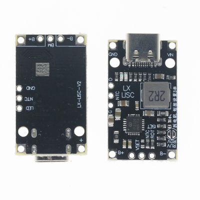 Τύπος-C USB 2/3S BMS 15W 8.4V 12.6V 1.5A Λιθιογενής μπαταρία φόρτισης ενότητα Boost με ισορροπημένη υποστήριξη γρήγορη φόρτιση με δείκτη