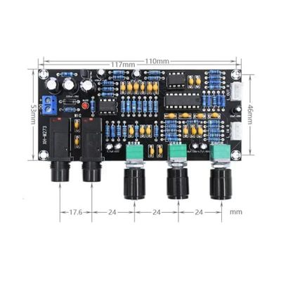 XH-M273 PT2399 Ψηφιακό πίνακα προεμφυλιστή 12-24V DC με στερεοφωνική συχνότητα για έλεγχο μικροφώνου καραόκε