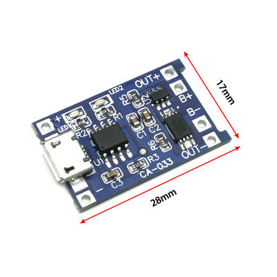 CA-033 Πίνακας φόρτισης micro-type-c USB 5V με διπλές λειτουργίες 1A Li-ion Lithium Battery Charger Module 18650 TP4056 Standard