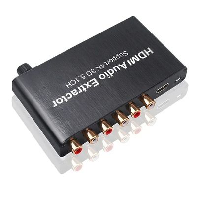 HDMI σε 3,5mm RCA Αναλογικός μετατροπέας ήχου Εκχυλυτής αποκωδικοποιητής ενισχυτής για PS4 DVD 5.1 Channel Sound Splitter ιδιωτικό καλούπι