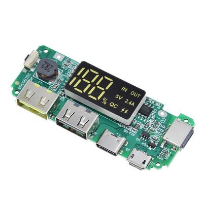 Δύο USB 5V 2.4A Micro/Type-C LED USB Mobile Power Bank 18650 Ενότητα φόρτισης