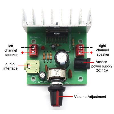 CA-7377 2.0 Channel Digital Audio Amplifier Module DC12V 2*35W TDA7377 AMP Chip Amplifier Board Χωρίς φωτισμό LED