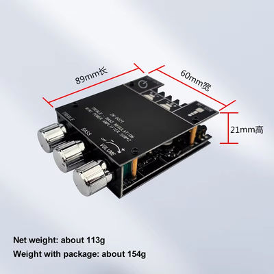 TPA3116D2 Subwoofer Audio Amplifier Module ZK-502T 2-Channel Audio Stereo Board με 2*50W Bass AMP και επικοινωνία AUX