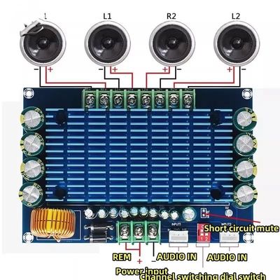 XH-M180 4x50W Αυτοκινητοκινητήρα Ηλεκτρονικό ενισχυτή ηχείο TDA7850 High-end αυτοκίνητο AMP DC12V ψηφιακή πλακέτα ήχου