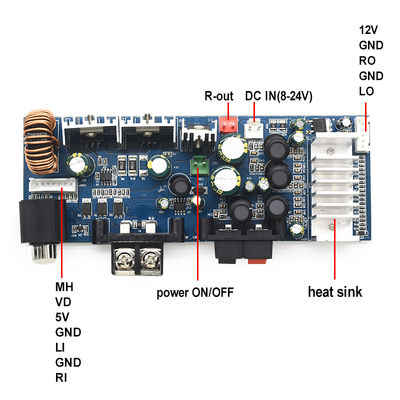 CA-3116AS Επαγγελματικό 2.0 Κανάλι Ψηφιακό Subwoofer Amplifier Board 2*100W 8-24V Mini TPA3116 για Οικιακό Ήχο