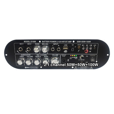 D1000 2.1 Channel Subwoofer Digital Amplifier Board 50W+50W+100W 12v Οικιακός ενισχυτής ισχύος υψηλού/χαμηλού τόνου επαναφορτιζόμενος
